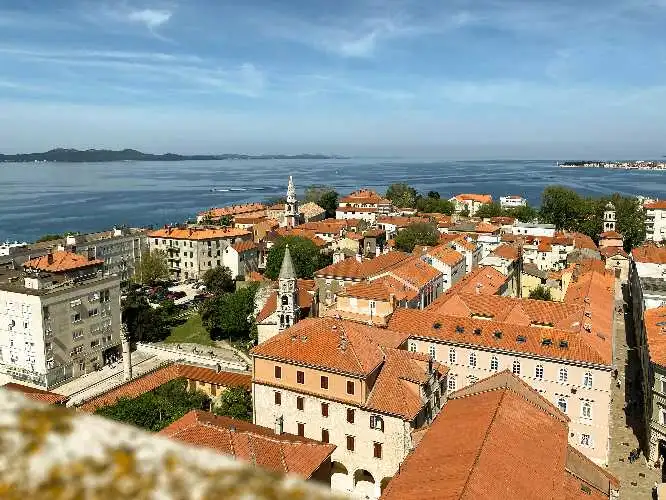 Zadar Old Town aerial view